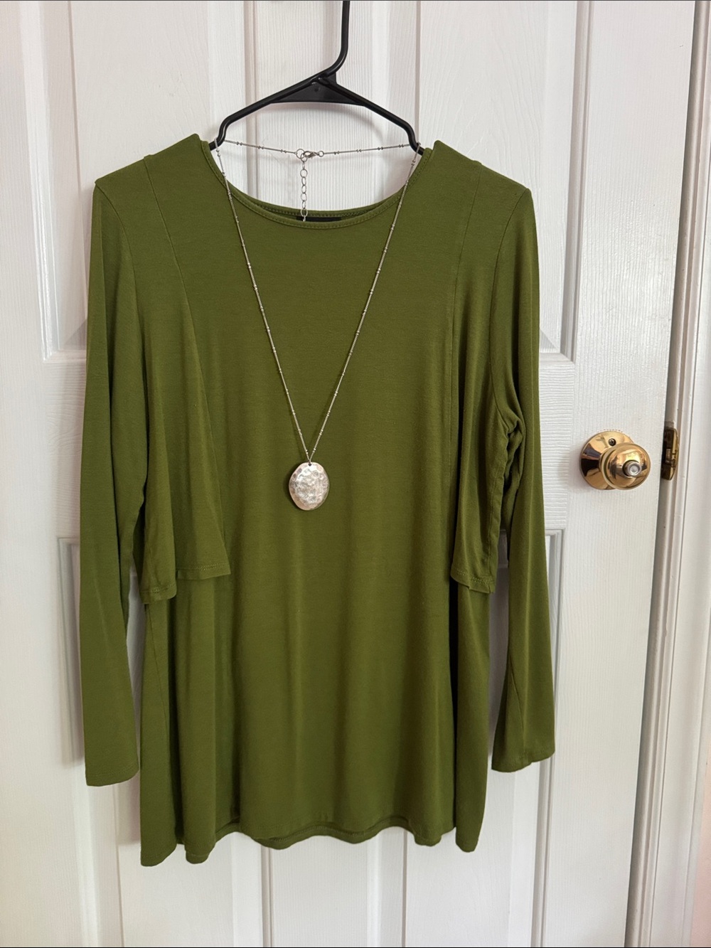 J Jill Olive Green Women’s Long Sleeve Tunic Top